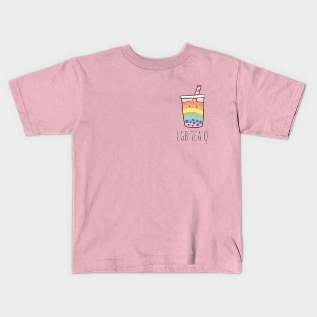 LGB Tea Q Kids T-Shirt by myndfart